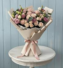 Букет цветов из:  Розы и Лизиантусы в Загорново