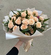 Букет Кремовые розы Латте в Загорново