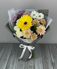 Букет цветов из:  Розы, Герберы и Хризантемы в Загорново