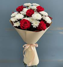 Букет цветов из:  Розы и Хризантемы в Загорново