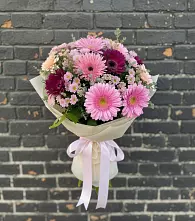Букет цветов из:  Герберы и Хризантемы в Загорново